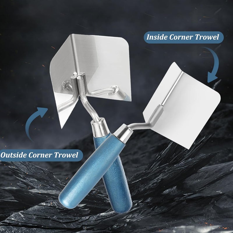 DAJAVE 2 Pack Drywall Corner Tool Set, 3 Inch Drywall Outside Corners Knife and Inside Knife, with Soft Grip Handle, Stainless Steel External Corner Trowel & Internal Trowel - Image 3